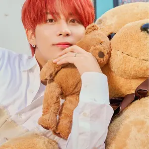 ATEEZ ANITEEZ フラットファーぬいぐるみ ジョンホ ジョンベア - メルカリ