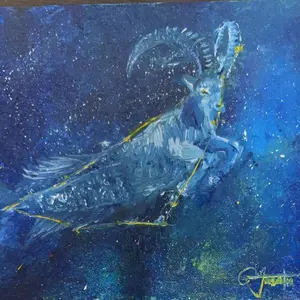 獅子座♌︎の油絵 獅子座♌︎の油絵 - メルカリ