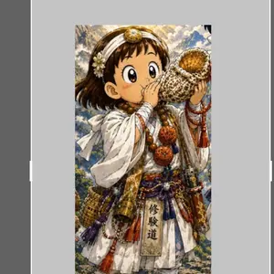 大型肉厚 修験道法螺貝38㎝ 山伏 密教 魔除け 熊よけ❣️ホラガイ