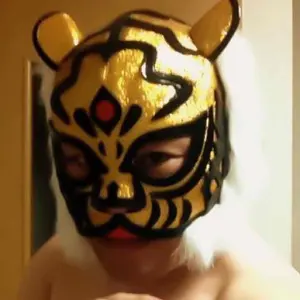 YN製 初代タイガーマスクのプロレスマスク ブルメタヤギリ 試合用