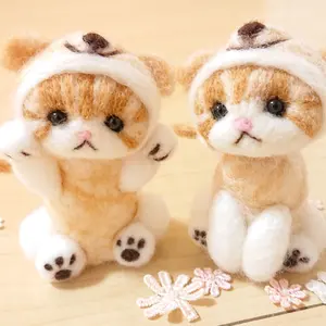 鏡餅わんこ ダックス ブラックタン ☆羊毛フェルト ぬいぐるみ お正月