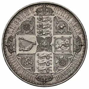 1871年 ゴチックフローリン ビクトリア女王 銀貨 - メルカリ