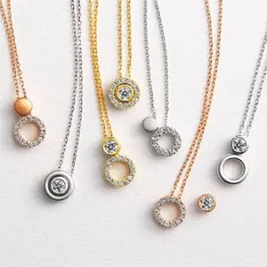 ジュエリーツツミ バゲットカットホワイトトパーズネックレス k10YG