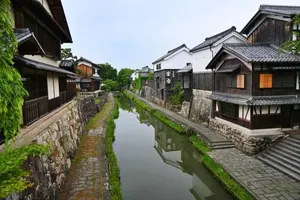 岡田淡雅/瑞雪山家人物図/山水図/雪景山村図/掛軸/名家伝来/AC-474
