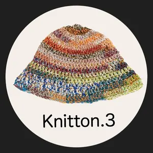 218　バケットハット　手編み　古着　レア　クロシェハット　クラッシャーハット バケットハット 手編み 古着 レア クロシェハット クラッシャー
