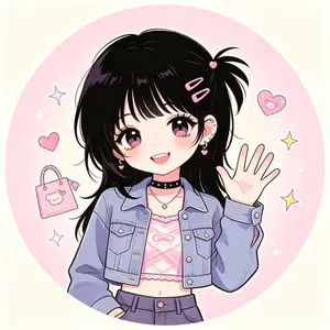 甘め系 うさぎモチーフ 中綿入りファーベスト ピンクチェック裏地 