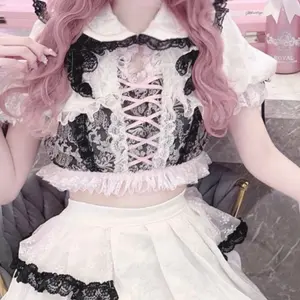 【即日発送】ミシェルマカロン　ティアードフリルスカート イモちゃん 新品 ミシェルマカロン ティアードフリルスカート XS グレー