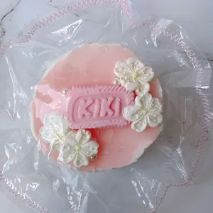 kikisquishy お花紫トースト Lサイズ 純泥 ぼやぼやロゴ袋 - メルカリ