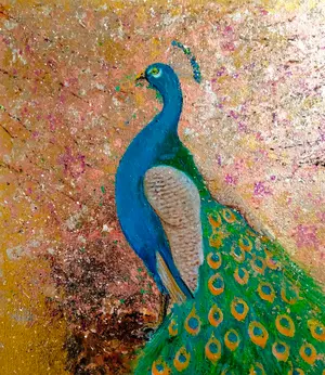 油絵　森のカムイ（シマフクロウ)Ｆ4 洋画家 池畠史幸 新作肉筆画 油絵 赤い薔薇 SM 洋画家・池畠史幸 新作.肉筆画 - メルカリ 油絵 森の