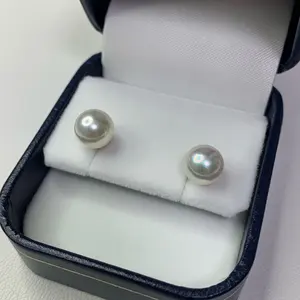 テリ最強 オーロラBlue Rosé 8.5-9mmネックレス 無調色真珠 - メルカリ