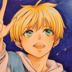 ボ*送様 手描きイラスト◇オリジナル 真逆な双子男子◇男の子 A4