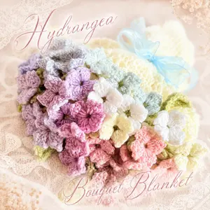 週末限定値引】花束ブランケット ꕤ︎︎ 春色チューリップ 【97cm