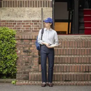 miu miu ミュウミュウ水色ブルー コード ブレスレット ロゴ刻印