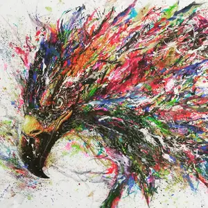 鷹の絵　絵の具　絵画 鷹の絵 絵の具 絵画 - メルカリ