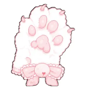 ♡ぬい服 10〜12cm用 ホワイト×ベビーブルー うさぎ チェーン