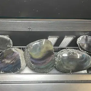 研磨品 十勝石玲瓏 マホガニーオブシディアン ゴールデンレインボー 