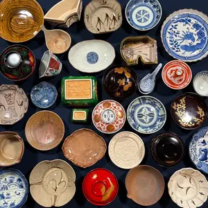 川崎和楽 赤楽 捻梅 銘々皿 5客 共箱 - メルカリ