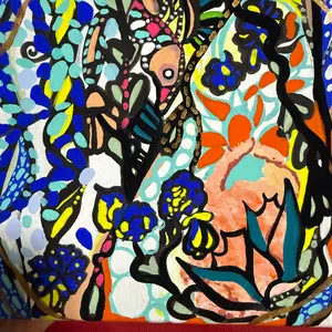 円形キャンバス 抽象画 アート Anna.K 円形キャンバス 抽象画 アート