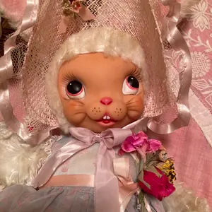 Gund ウサギのラバーフェイスドール水色 - メルカリ