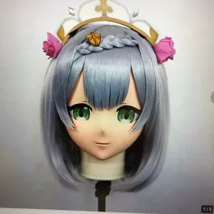 十六夜咲夜 全頭面 鍵付き 着ぐるみ マスク コスプレ コスチューム