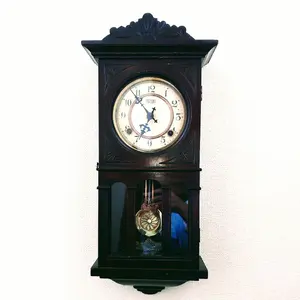 完動美品〉舘本時計 7面カットガラス宮型ゼンマイ振り子時計 ボンボン