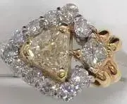 GIA非加熱パパラチアサファイア スリランカ産 ダイヤpt900/k18リング 