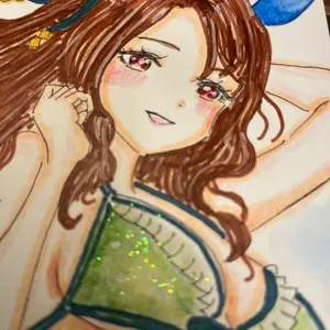 ウマ娘 ジェンティルドンナ 手描きイラスト ファンアート アナログ