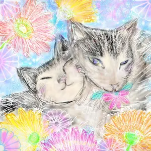 もぴきまる様‼️手描きイラストメッセージカード 筆文字アート