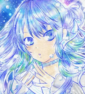 色紙 鬼滅の刃 童磨 胡蝶しのぶ ファンアート 手書きイラスト 手描き