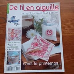 フランスのクロスステッチ専門誌「De fil en aiguille 54」 - メルカリ