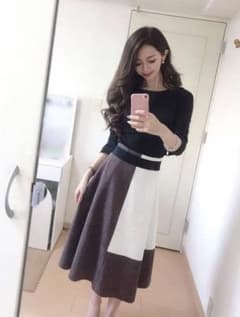 バイカラー スカート セットアップのサムネイル