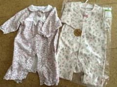お値下げしました☆bebe réduction 花柄ロンパース他と2点セットのサムネイル