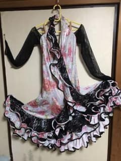 セキネのピンクと黒ラテンドレス値下げ❣️¥23000→¥15000のサムネイル
