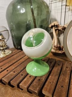 昭和レトロ　キャンディポット　スペースエイジ　ミッドセンチュリー　ガラス製　新品 スペースエイジ 3セット 蓋付きガラスキャニスター キャンディポット