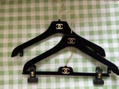CHANEL シャネル ベロアハンガー ココマーク ハンガー 3本 セット