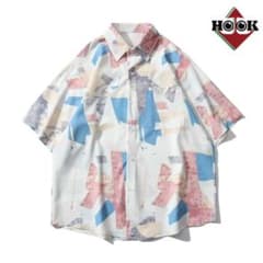 オーバーサイズ ビッグシャツ メンズ 半袖 トップス 【HOOK】のサムネイル