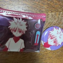 HUNTER×HUNTER キルア ポーチ 缶バッジのサムネイル