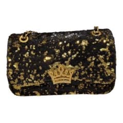 J•ESTINA チェーンバック中古ブラックゴールドスパンコール 韓国 