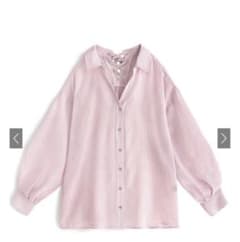 GRL ストライプ柄バックレースアップシアーシャツ Fのサムネイル
