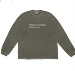 thisisneverthat スタバ ワッフル 長袖TシャツXL