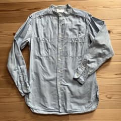 Yarmo バンドカラーシャツ ライトブルーのサムネイル