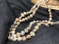 【Freshwater Pearl】淡水パール　ロングネックレスのサムネイル