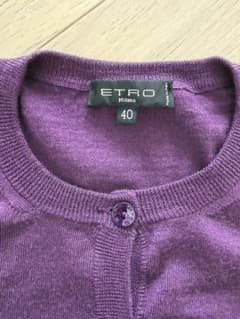 エトロ カーディガン ネイビー×パープル 薄手 未使用】Etro カーディガン 紫 - メルカリ