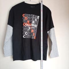 CONVERSE 長袖Tシャツ ブラック 150cmのサムネイル