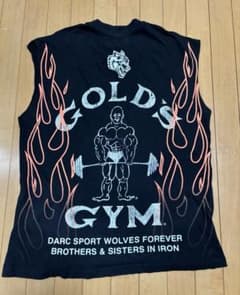 【新品】ダルクスポーツ ゴールドジム コラボ ノースリーブM ファイヤーロゴ ダルクスポーツ ゴールドジム コラボ ノースリーブM ファイヤーロゴ