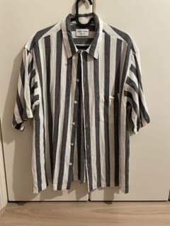 【カツミ様専用】ストライプ　リネン　シャツ　麻のサムネイル