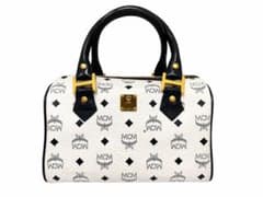MCM ヴィセトス ミニボストンバッグ ホワイト - メルカリ