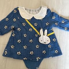ミッフィー 花柄 ロンパース ワンピース　70cmのサムネイル