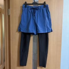 最終価格MAINTENANT レイヤードショーツパンツ ブルー ブラック 02のサムネイル