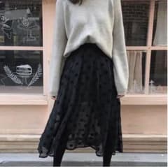 送料込♡ZARA.UNITEDARROWS系.水玉ドットシースルースカートのサムネイル